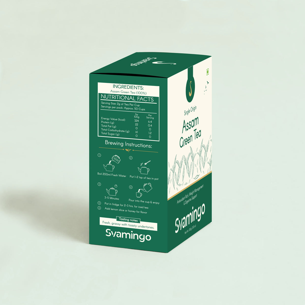 Whole Leaf Assam Green Tea