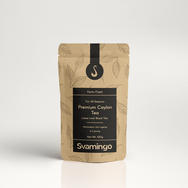 100g pouch of Ceylon tea black from Svamingo